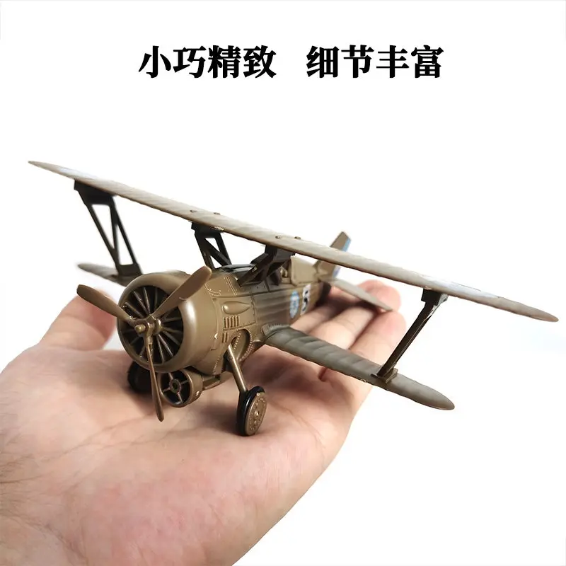 1/60 WWII US Hawk III Biplane Fighter 4D Assemble Model Military HAWK-3 Aircraft Boy Toy