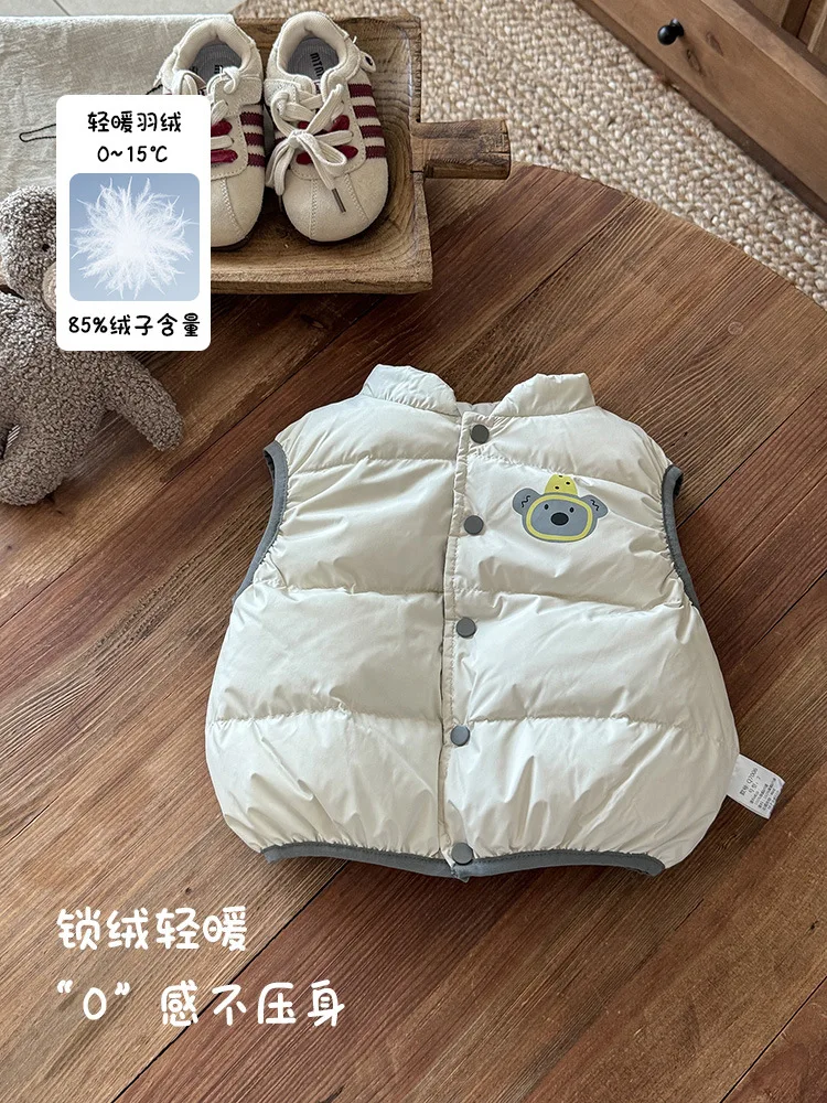 

Baby Boy Lightweight Down Vest Autumn and Winter Clothing2025Infant and Toddler Down Sleeveless Jacket Stylish Outing Wear aClas