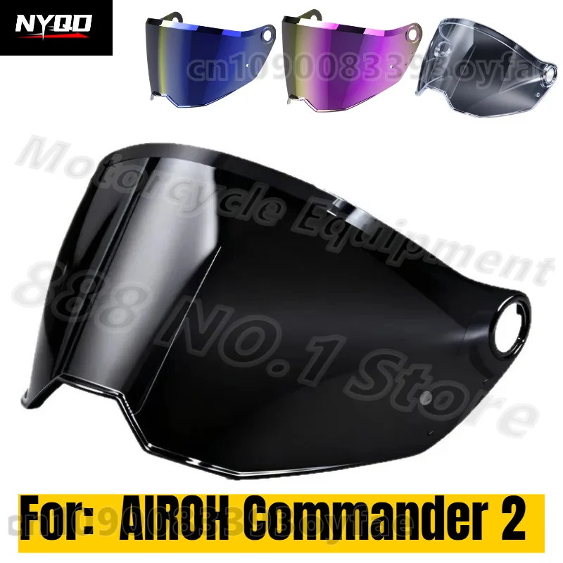 

Визор для мотоциклетного шлема AIROH Commander 2, черно-серебристый, сменный, аксессуар