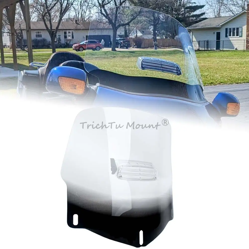 

Universal Aftermarket Motorcycle Windshield Windscreen with Adjustable Air Vent Fits for GL1800 Series 2001-2017