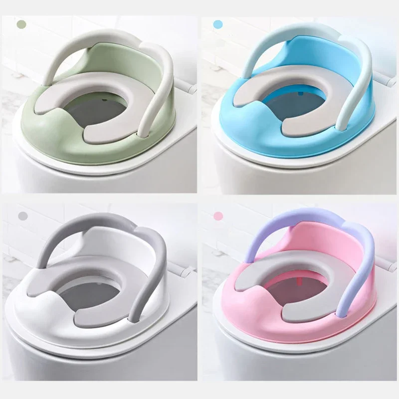 Baby Potty Mat Training Seat for Kids Boys Girls Toddlers Toilet Seat for Baby with Cushion Handle and Backrest Toilet Trainer