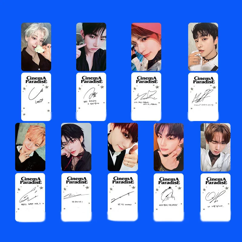 9pcs/set ZB1 Mini 4 Album CINEMA PARADISE Group LOMO Card RICKY KIM GYUVIN Chapter Hao Postcard Collection Photo Card Gift