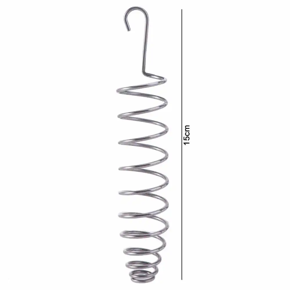 Multi-Purpose Stainless Steel Bird Feeding Rack Spiral Bite Resistant Parrot Foraging Toy Portable Birds Feeder Wildlife