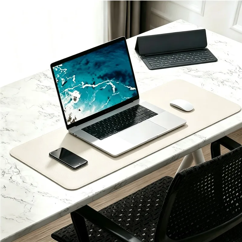 1pc Large Faux Leather Mouse Pad, Non-Slip Waterproof Desk Pad for Office, Desk, Mouse Pads for DeskEasy To Clean, Mouse Pads - view 4