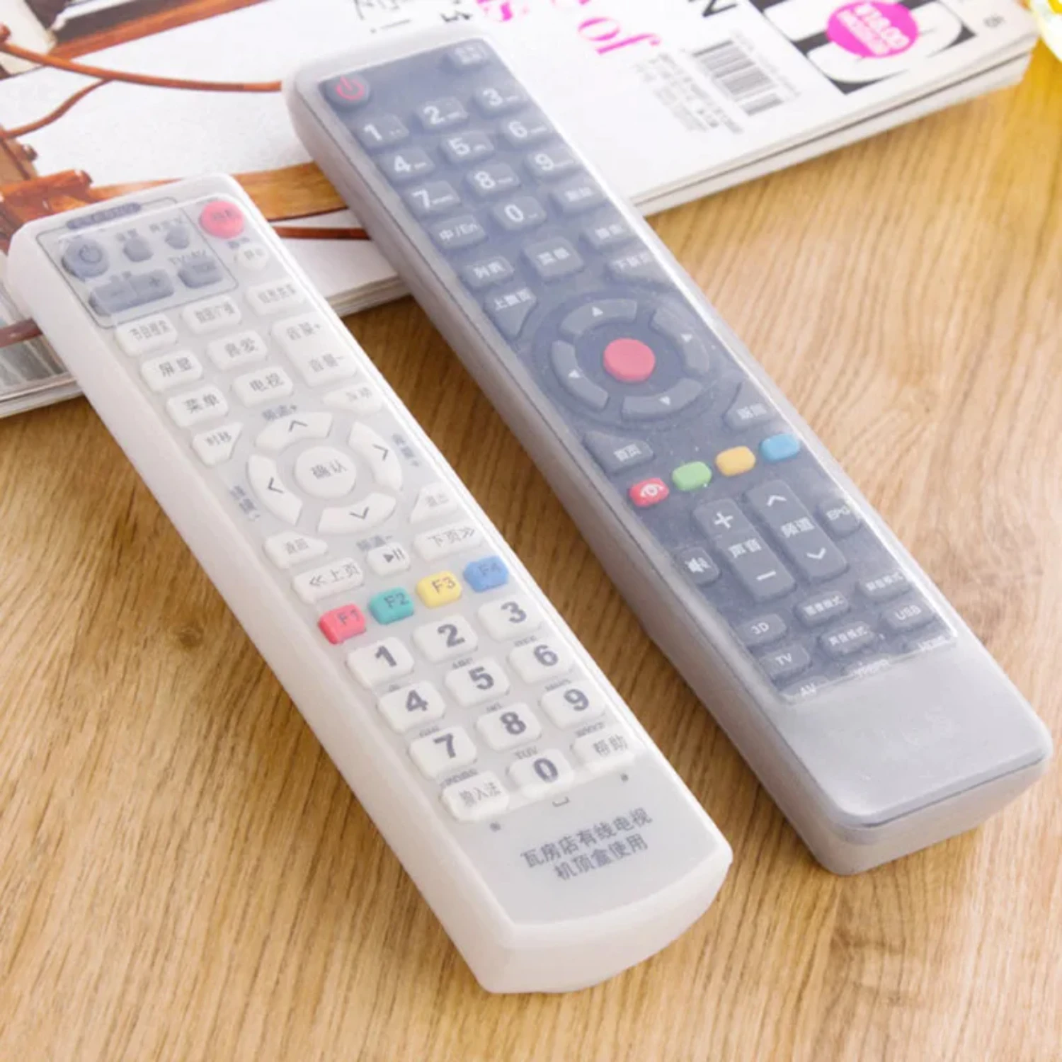 Elastic Transparent Silicone Case for TV Remote Control Air Conditioning Cover - Anti-Dust, Waterproof, and Highly Elastic