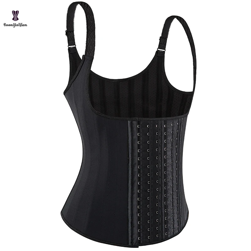 25 Steel Boned Waist Trainer Vest Waist Cincher Girdle Latex Super Tight Instant Hourglass Plus Size Corset With 6 Hook