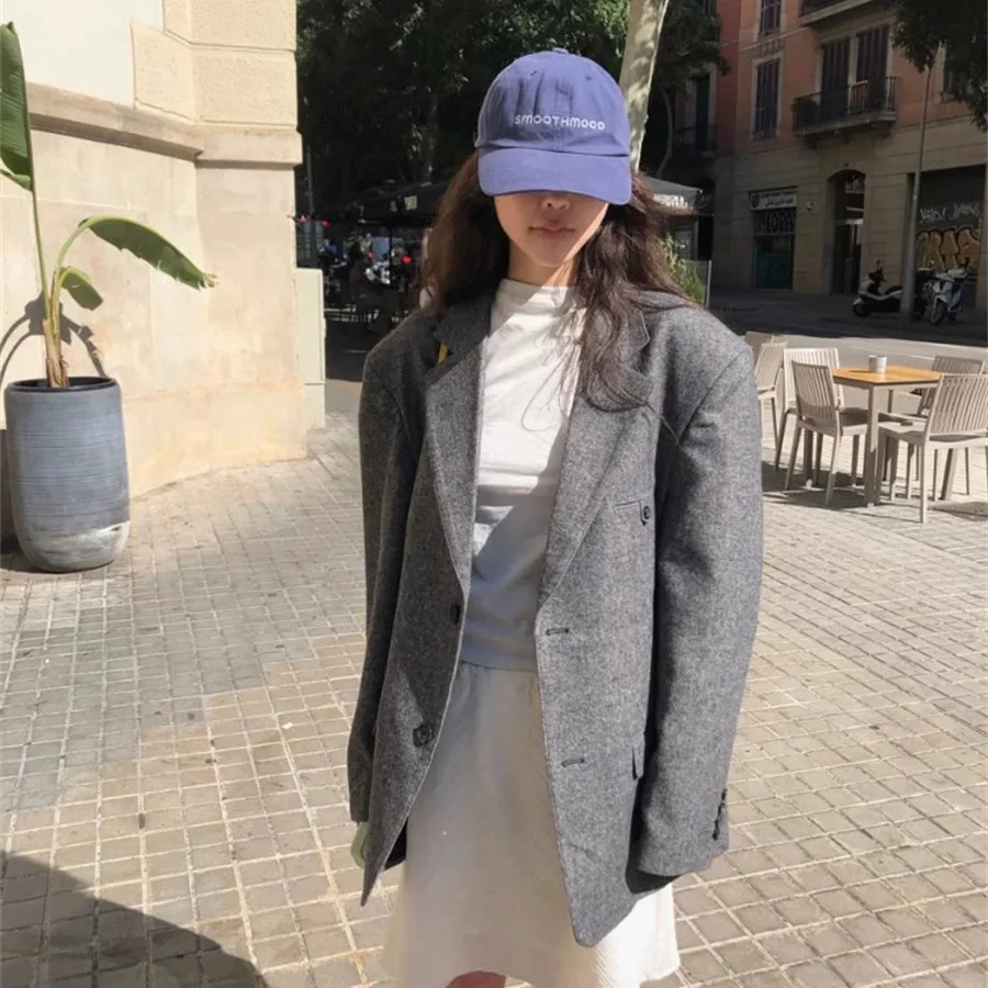 

Retro Sle ey Woolen Suit Jaet for Women Long Sve Casual Mid-Length Coat from Dongda Gate Baby Sauce 2025 Autumn New ...