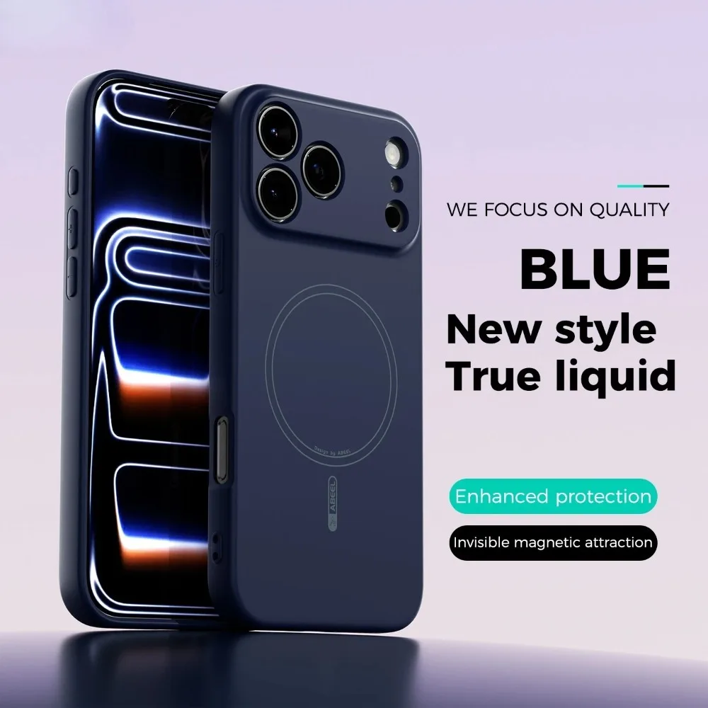 Original Flüssigkeit Silikon Telefon Fall Für iPhone 17 16 Pro Max Air Für Magsafe Magnetische Fällen Für iPhone 13 14 15 17 Pro Max Abdeckung