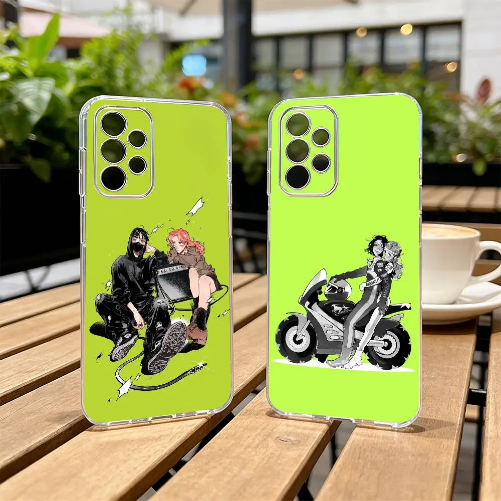 KiniOto Manga The Green Yuri Guy Phone Case Transparent Silicone Soft For Samsung S25,S24,S21,S22,S23,S30,Ultra,S20,Plus,Fe