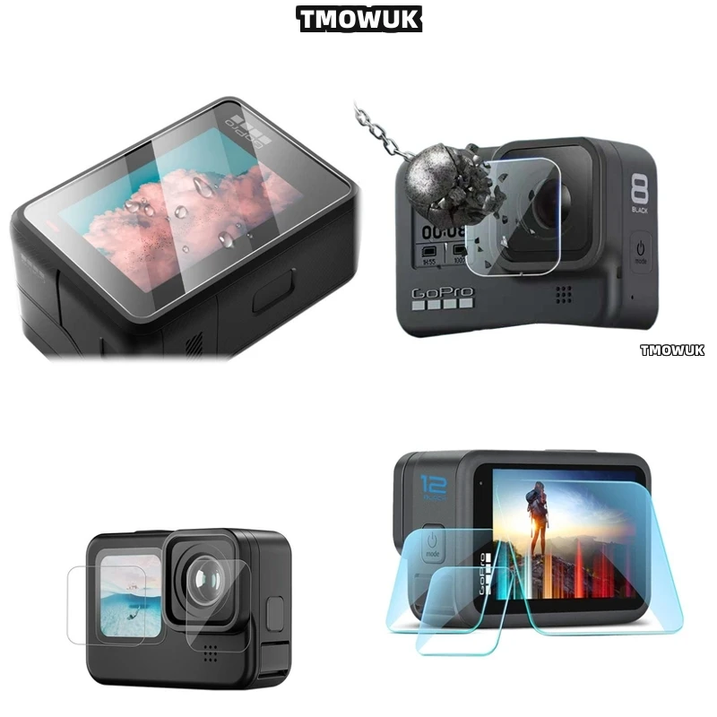 

For GoPro Hero12 11 10 9 Privacy Guard Screen Protector - 9H Tempered Glass Anti-Glare Full Coverage Front/Back With Military Gr