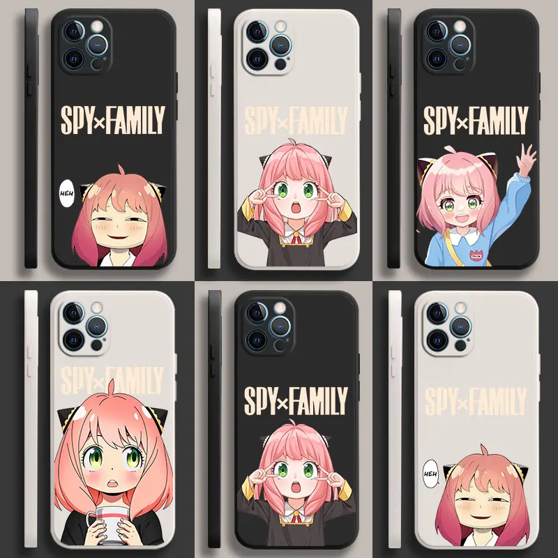 Cartoon Kawaii Spy X Family Anime Phone Case For Apple iPhone 18 17 16 E 15 14 13 Pro Max 11 17 Air 16 Plus 18Pro Silicone Cover