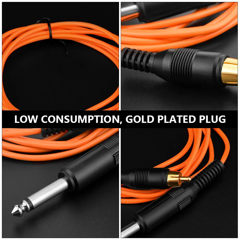 1.73m Tattoo Machine Hook Line Professional Clip Cord Power Cable Gold-Plated Plug Pure Copper Wire Stable Current