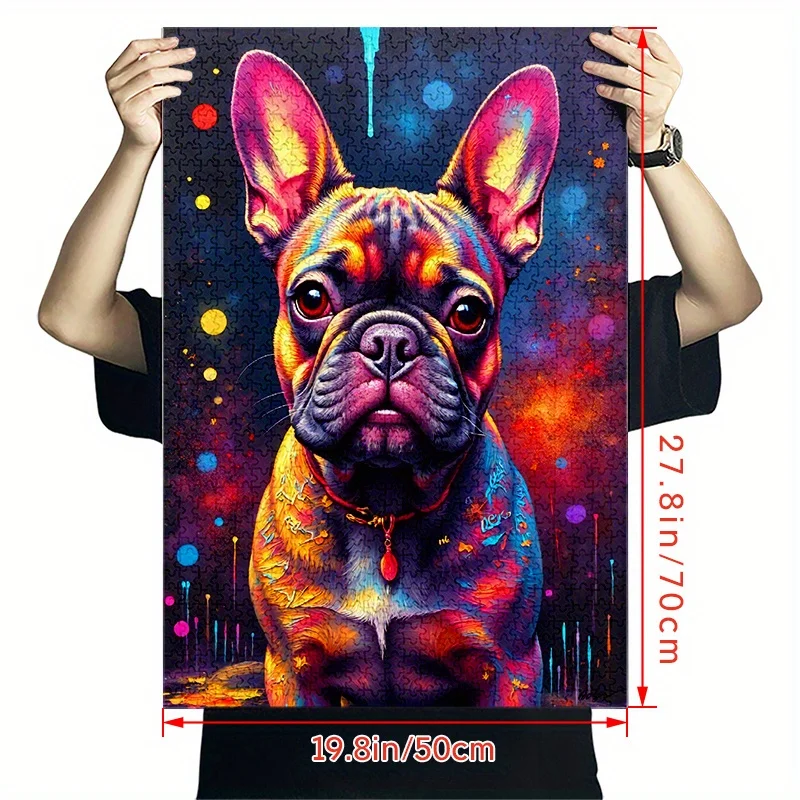 จิ๊กซอว์กระดาษรูปสุนัขเรนโบว์ดูเดิล 1000 ชิ้น ของเล่นจิ๊กซอว์ขนาดใหญ่สำหรับผู้ใหญ่ เกมเสริมสร้างความสัมพันธ์ในครอบครัว ของตกแต่ง DIY ฝึกสมอง