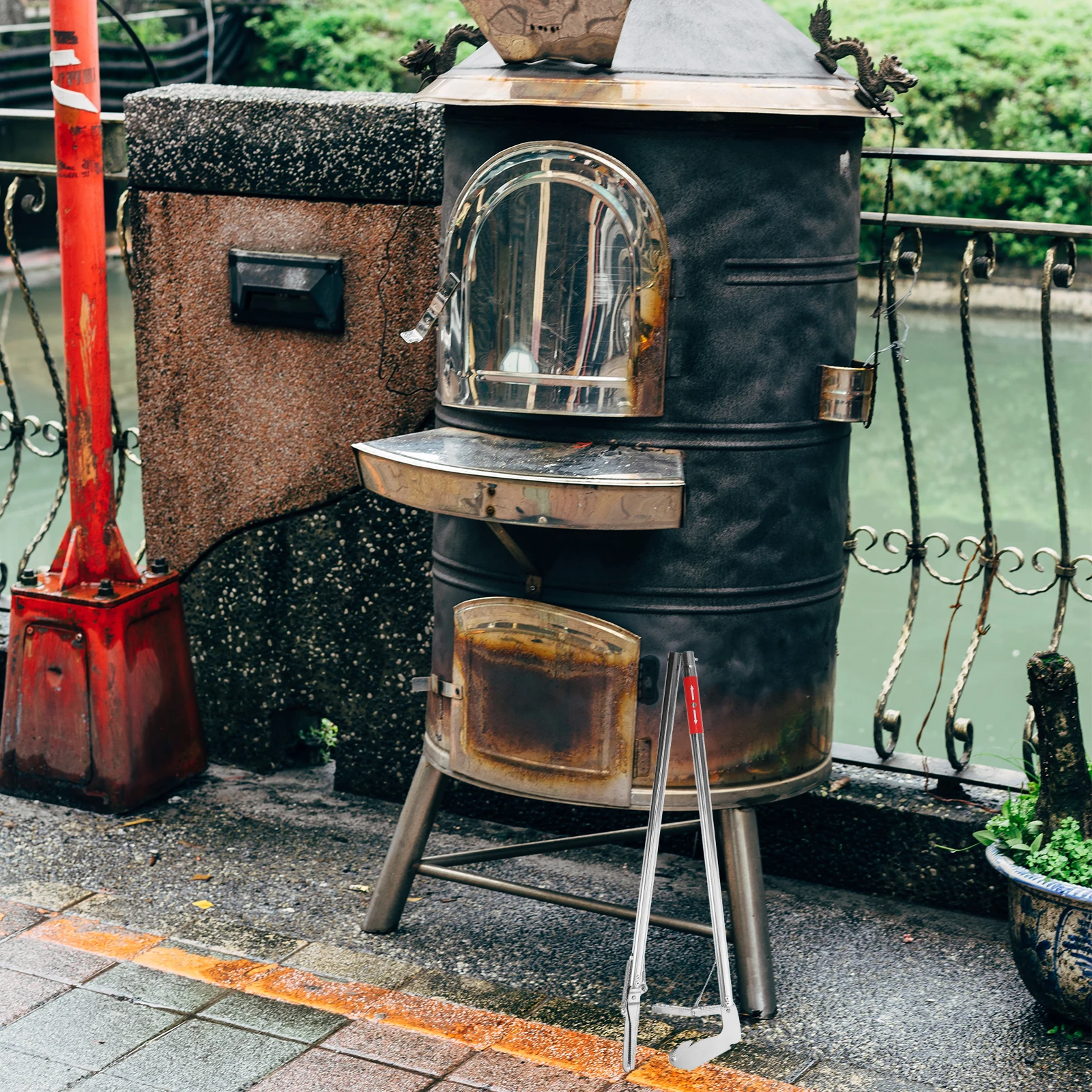 

Snake Grabber Tool Stainless Steel Folding Long Reach Reacher For Crabs Fish Reptile Tongs Outdoor Wildlife Handling