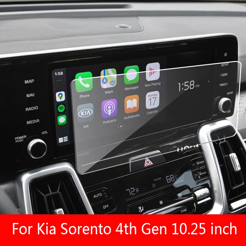 For Kia Sorento 4th Gen 10.25 inch 2021 Year Car GPS Navigation Screen Tempered Glass protective film anti-scratch Interior