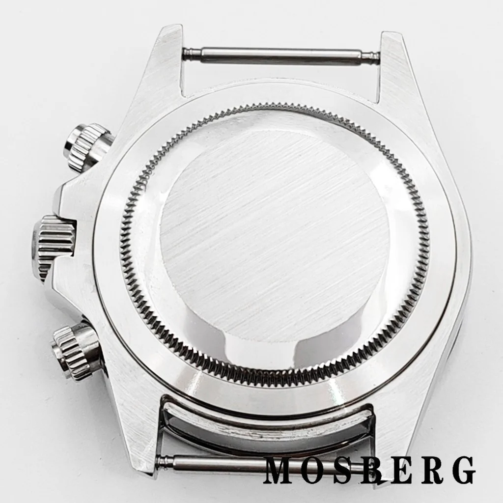 حافظة ساعة VK63 39 ملم فضية/ذهبية مع حزام من الفولاذ المقاوم للصدأ الصلب لساعات VK63 أجزاء ملحقات الحركة الأوتوماتيكية