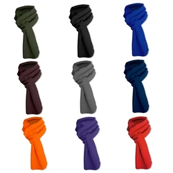 Y166 Solid Color Long Scarf Lightweight Polyester Fall Winter Outdoor Activitities