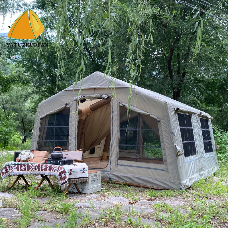 

Надувная палатка OEM из водонепроницаемого оксфорда для кемпинга на 4-6 человек, всесезонная, с быстрым автоматическим раскладыванием, для глэмпинга на открытом воздухе