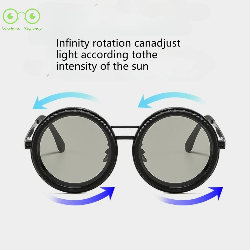 새로운 ND9 단계 편광 된 태양 보호 남성과 여성 선글라스 조정 가능한 빛 뜨거운 UV40 야외 낚시 선글라스 남자
