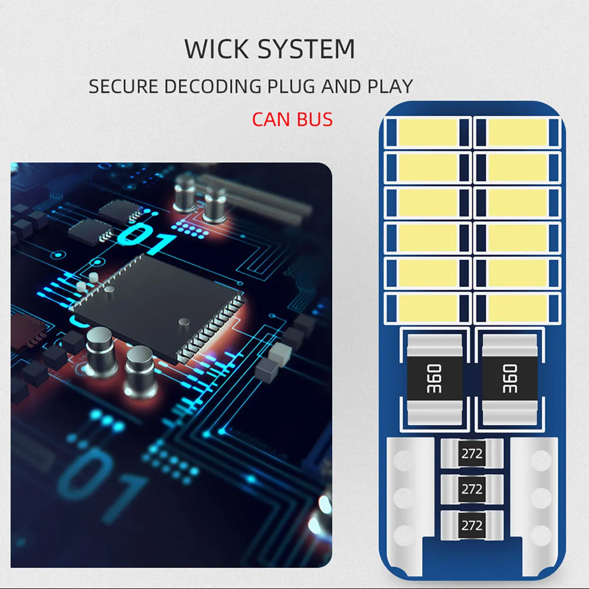 

10/20/50PCS T10 W5W 194 Car LED Mini License Plate Lamp Blubs Canbus 3014 24SMD DRL Luggage Compartment Lights Reading Light