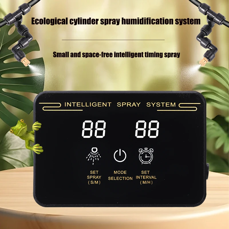 Touch Screen Reptile Timing Mist Sprayer Automatic Rainforest Terrarium Humidifier Irrigation Kit