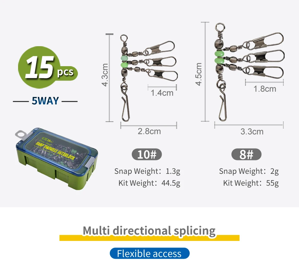 Neue Leucht Tintenfisch Jig Locken Wirbel Angeln Lager Roll Wirbel Solide Ring Angeln Stecker Mit Verriegelung Snap Zubehör – Detail 6
