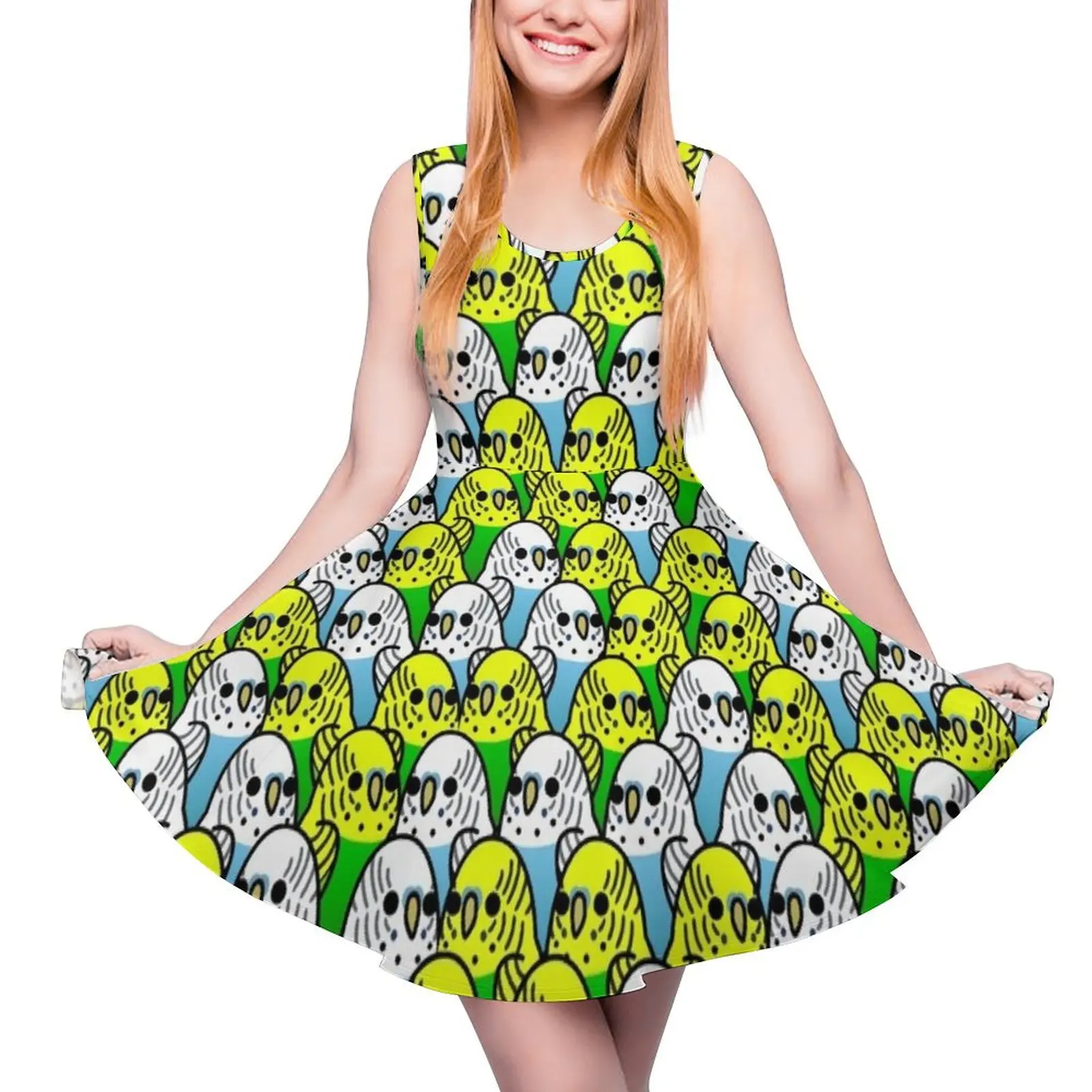 

Too Many Birds! - Budgie Squad 1 Sleeveless Dress summer clothes for women dress summer dress woman 2024 Dresses gala