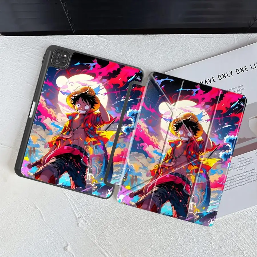 

Ones Pieces Anime Tablet Case For iPad Mini 6 7 Air 4 5 M3 M2 1 2 M4 11inch Pro 11th 10th 9th 8th 7th 12.9inch Pro 2025 Holder