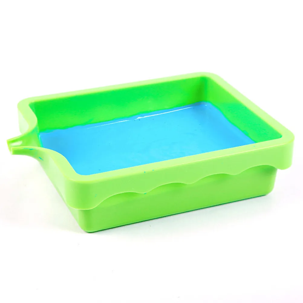 4-個のシャープチップペイントプレートプラスチック耐摩耗性カラーミキシングトレイアーティスト初心者用スポンジブラシ顔料ミックスパレットアート