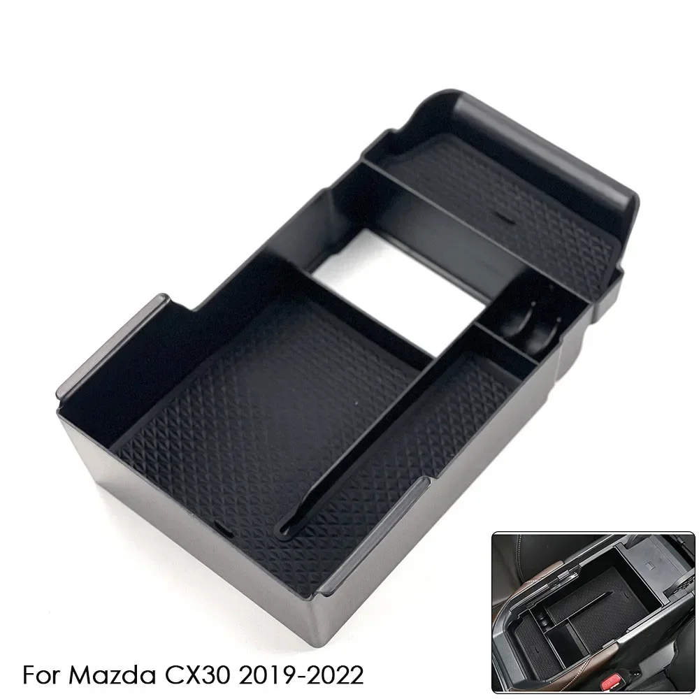 For Mazda CX-30 CX30 2020 2021 Car Accessories Center Storage Box Arm Rest Armest Glove Holder Plate Car Container Organize