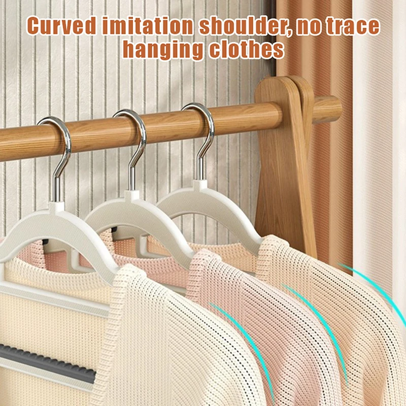 Perchas antideslizantes para colgar ropa en el hogar, colgadores de almacenamiento especial para dormitorio, sin rastro, 10 piezas