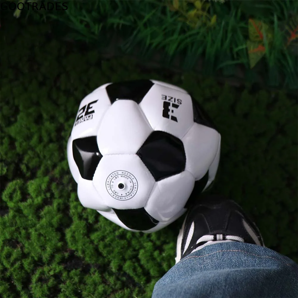 

Team Sports Professional /Adults Size 3 Soft PVC Size 4 Training Balls Football Soccer Ball Black White