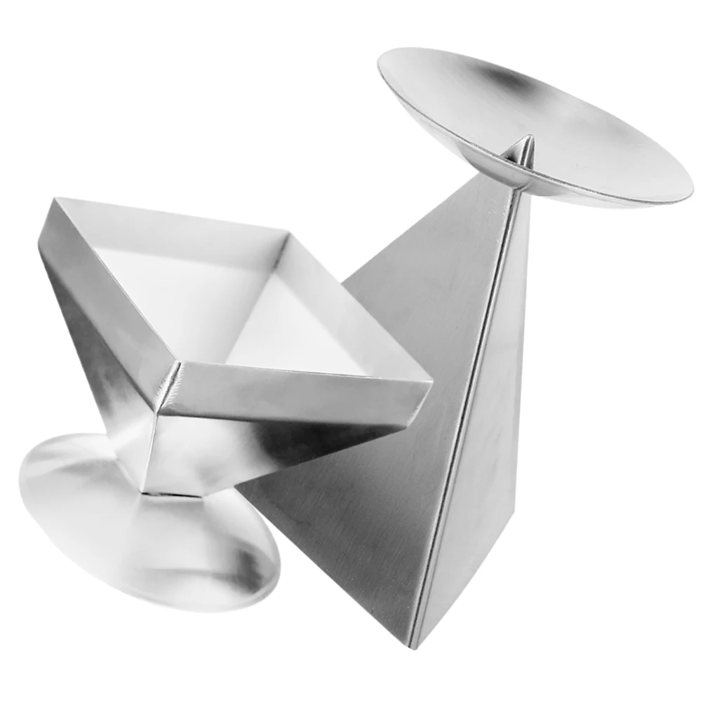 

2Pcs Pagoda Shaped Meat Tower Molding Stainless Steel Baking Food Ring Mold Cooking Rings Cake Mousse Mold