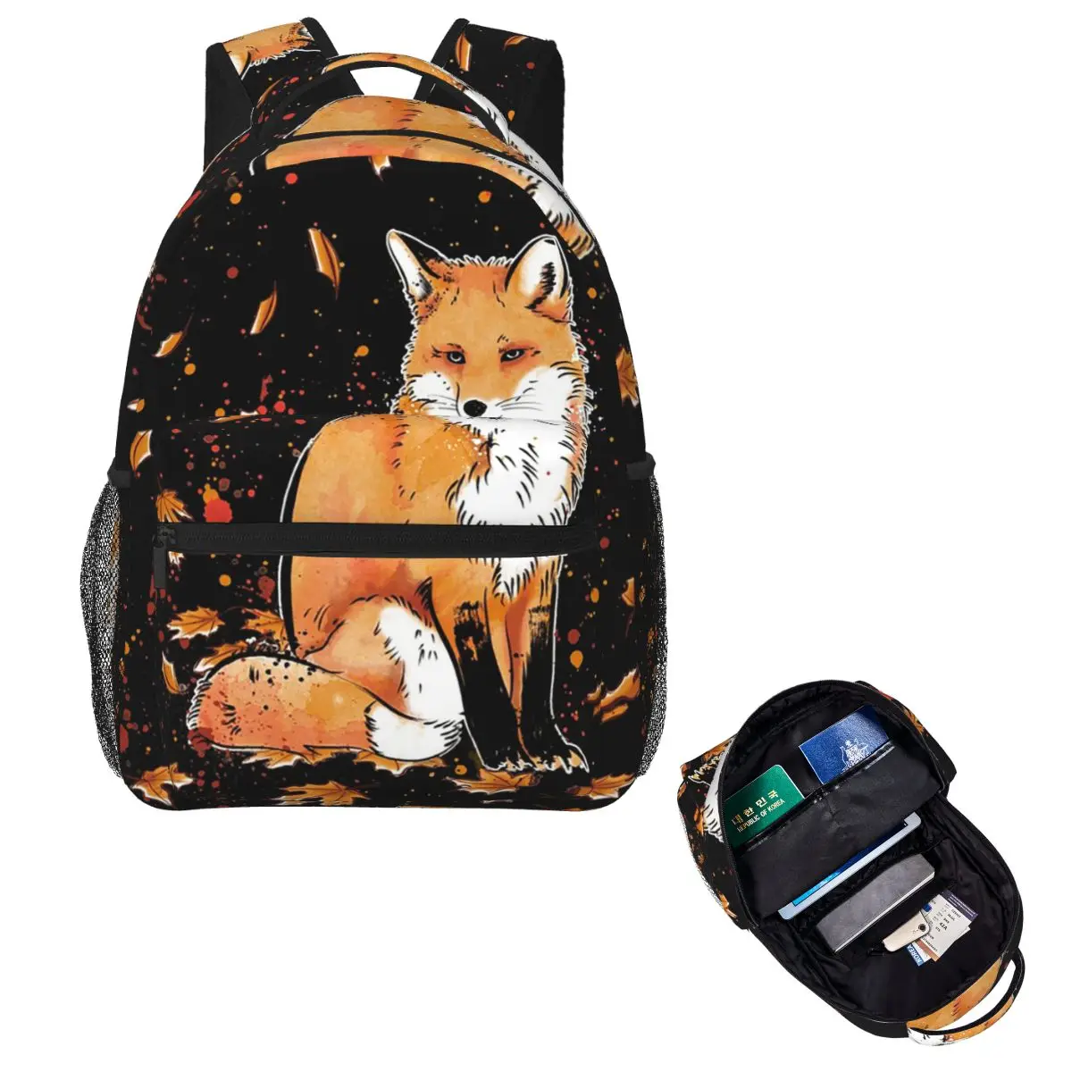 

Классический рюкзак Fox In The Snow, Лидер продаж, рюкзак большой емкости, детская сумка для книг, школьная сумка, сумки на плечо для мужчин и женщин