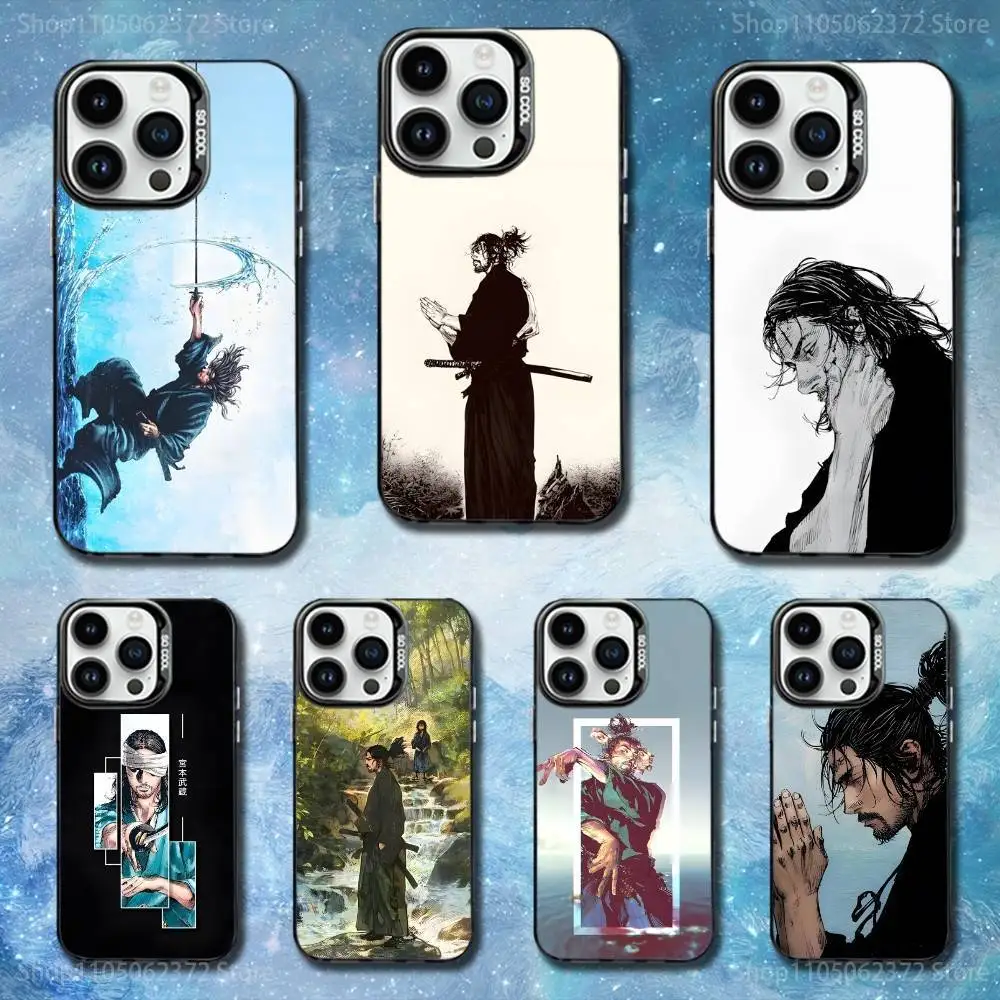 

Comic V-Vagabonds Japan Phone Case For iPhone 11,12,13,16,14,15,Mini,Pro,XS,MAX Black Matte Shockproof Cover