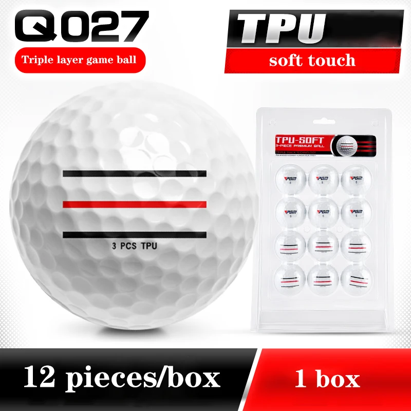 PGM-Triple Pro Competition and Training Golf Balls, High Bounce, Ultra Long Distance, New Material, Golf Balls, Golf Gift