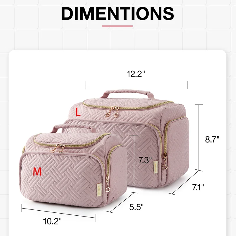 Borsa per cosmetici da donna BAGSMART borsa da toilette da viaggio di grande capacità con custodia impermeabile per Organizer per il trucco