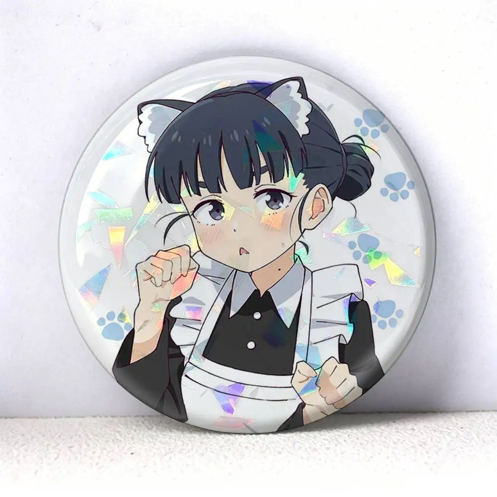 Tiara Basori Makeine Too Many Losing Heroines!   75mm 44mm 25mm Brooch Backpack Hat Pins Accessories Toys Badge