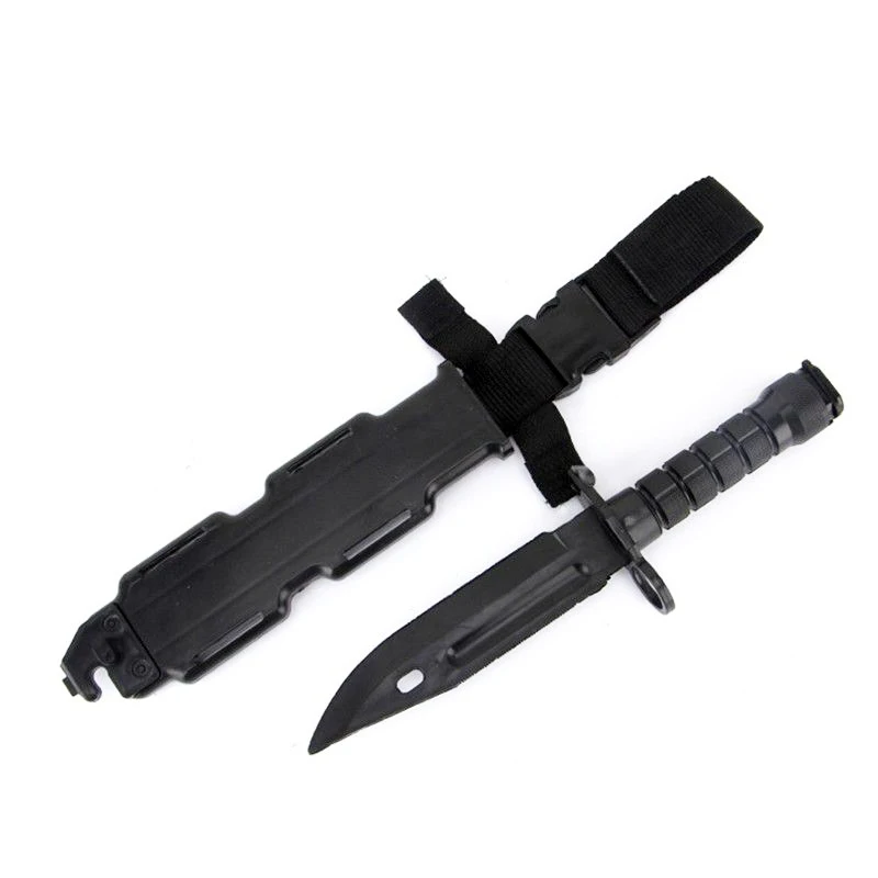 M9 Plastic Knife Tactical Dagger Training Rubber Soft Knife Cosplay Movie And TV Projects And Decorative Model Practice Knife