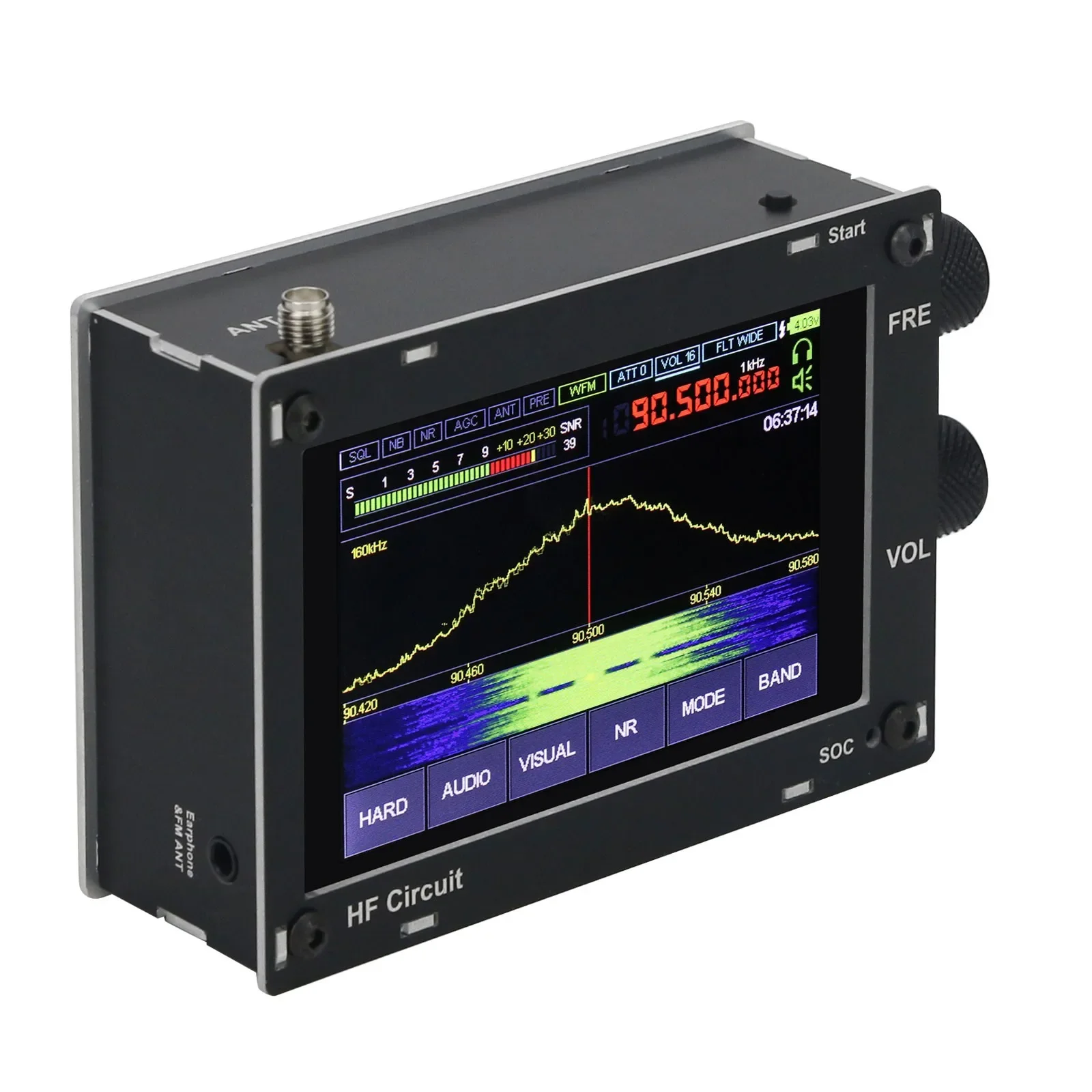 Hifi Audio MALAHIT SDR 50KHz-2GHZ DSP SDR Receiver Radio 1.10C AM/SSB/NFM/WFM With Speaker Black view 5
