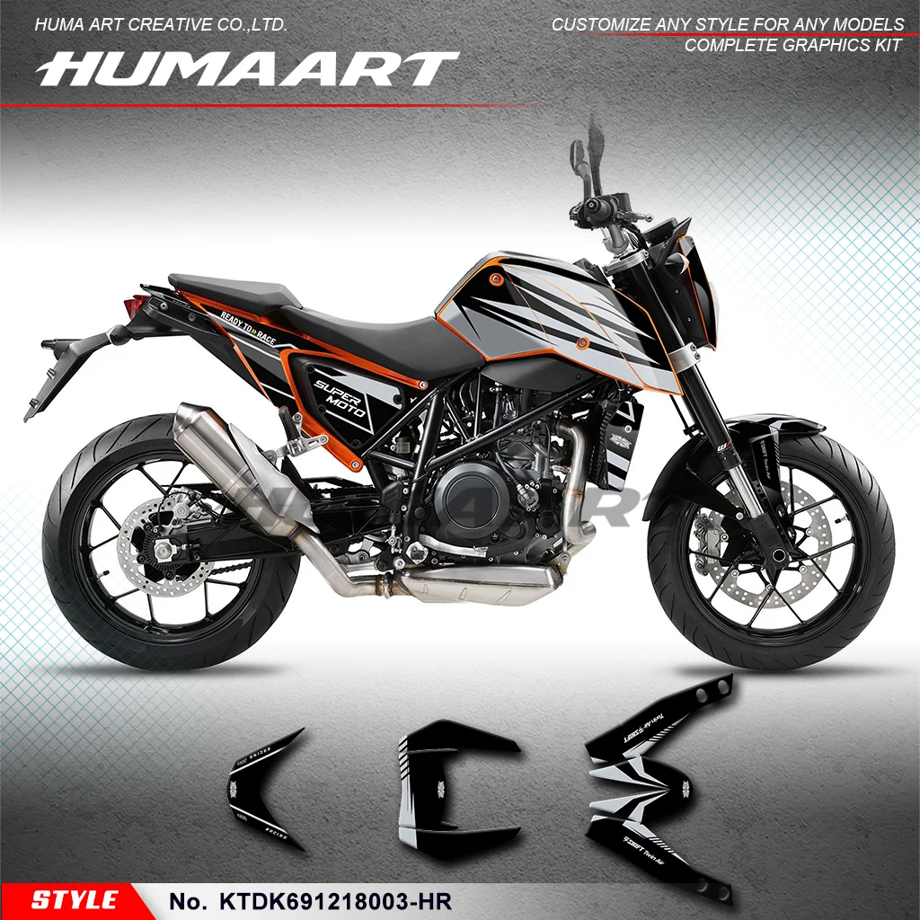 

Графическая наклейка huпера для KTM DUKE 690 2012 2013 2014 2015 2016 2017 2018, KTDK691218003-HR