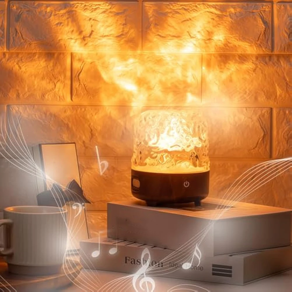 Ocean Wave Aurora Projector Light 16 Colors Ambient Night Light Remote Control Wireless Bluetooth Speaker Birthday Gift Room Dec