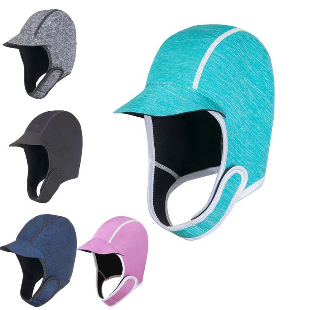 

Comfortable Diving Hood Surfing Helmet Swimwear Brim Sun Hat Head Cover Swim Pool Hat Diving Hat Ear Protect Swimming Caps
