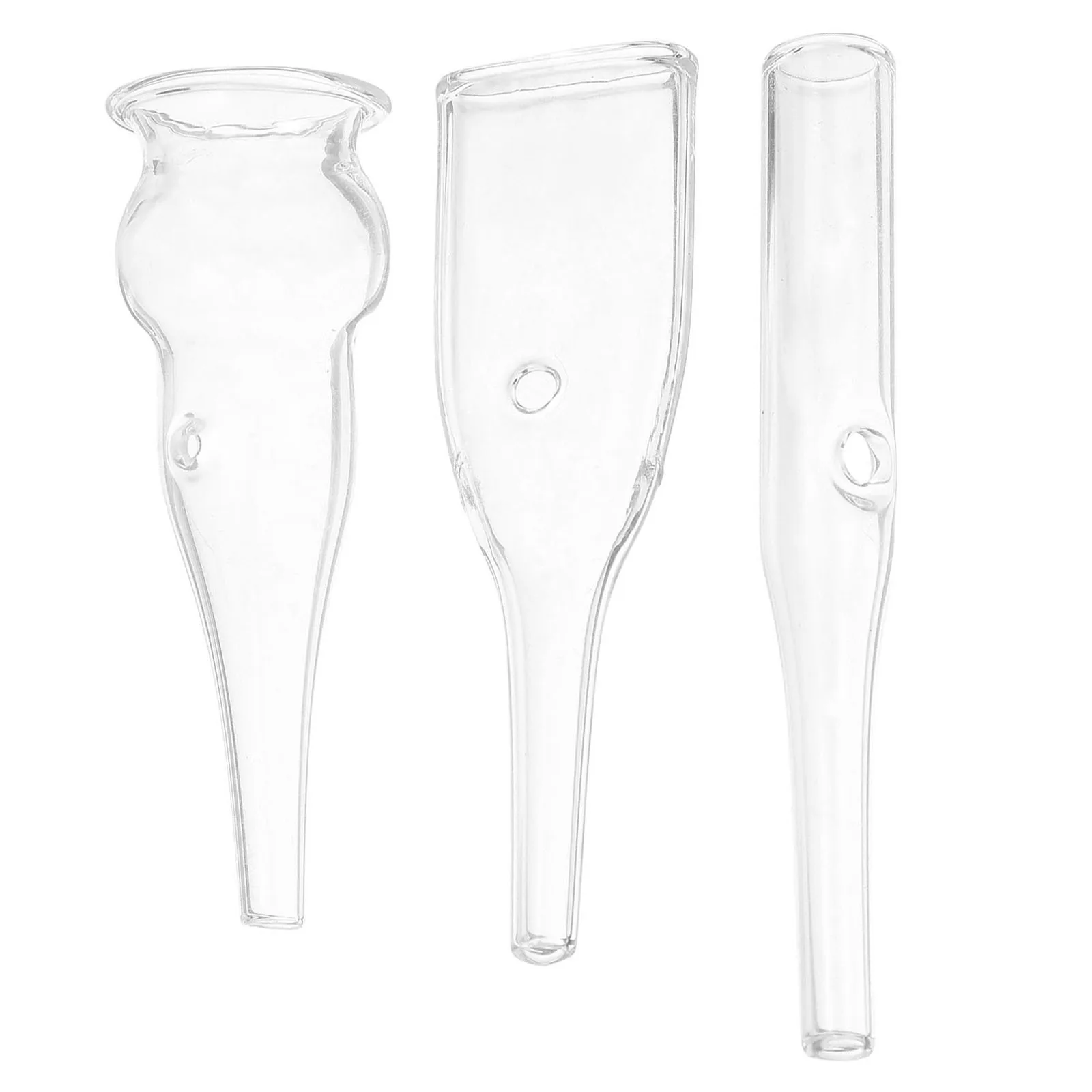 3Pcs Blackhead Removal Glass Tube Accessories Replacement Heads for Facial Pore Vacuum Nose Chin Face Cleaning Reusable Beauty