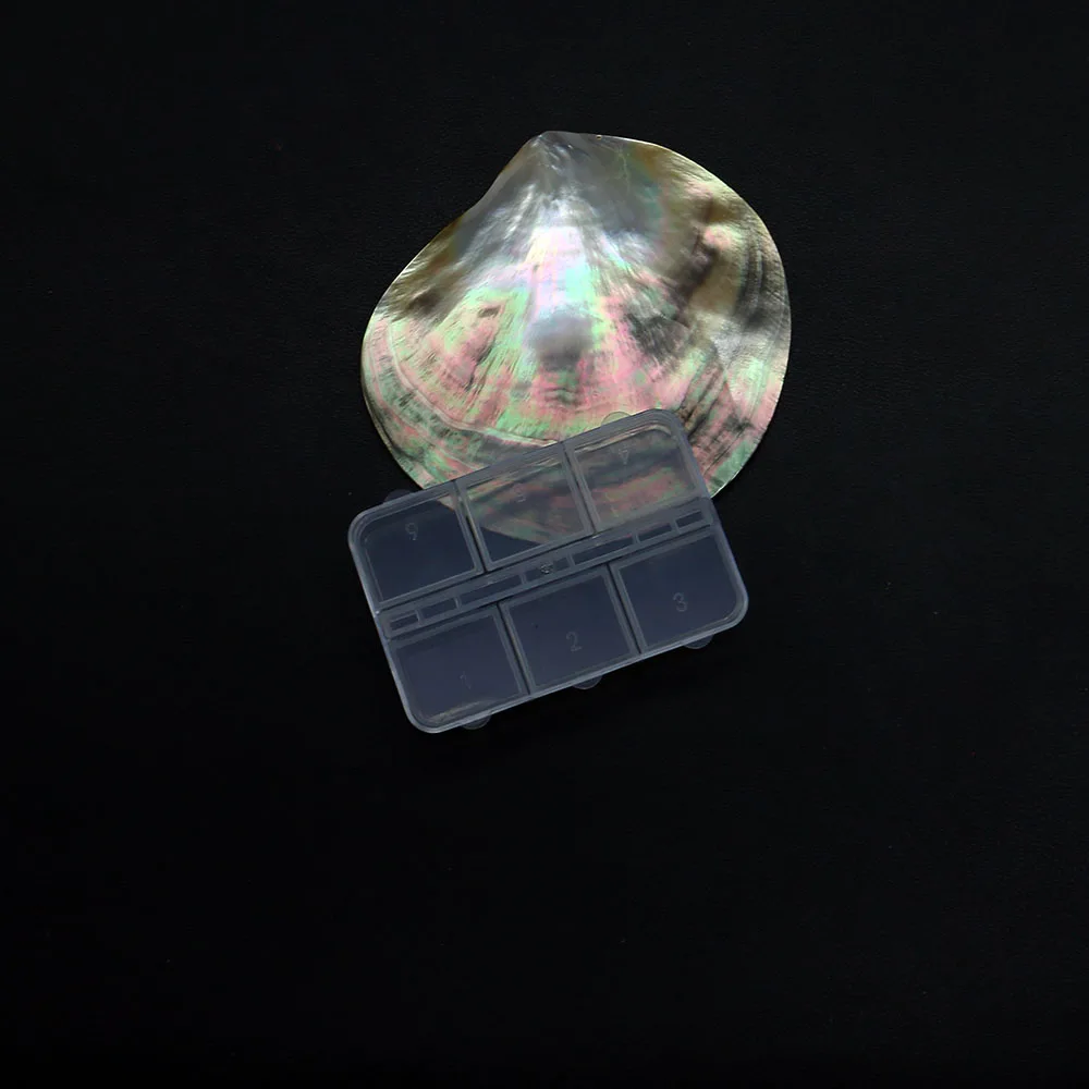 

6 Cells Transparent Plastic Jewelry Packaging Boxes Rectangle Compartmentalized Flip-Top Storage Box 5pcs For Storing Small Bead
