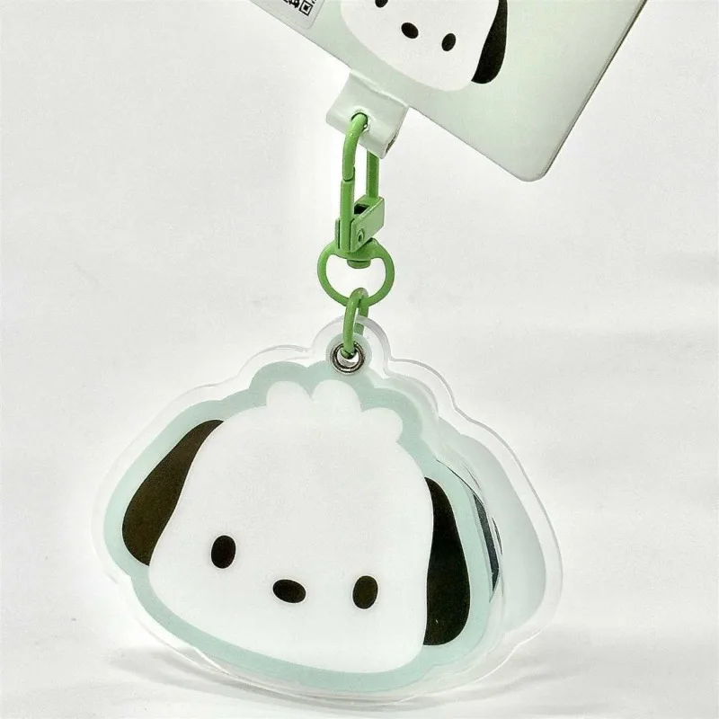 Miroir portable pliant avec pendentif chaîne, créatif et mignon, Pochacco, Hello Kitty, Cinnamoroll Kuromi, Sanurgente, continent