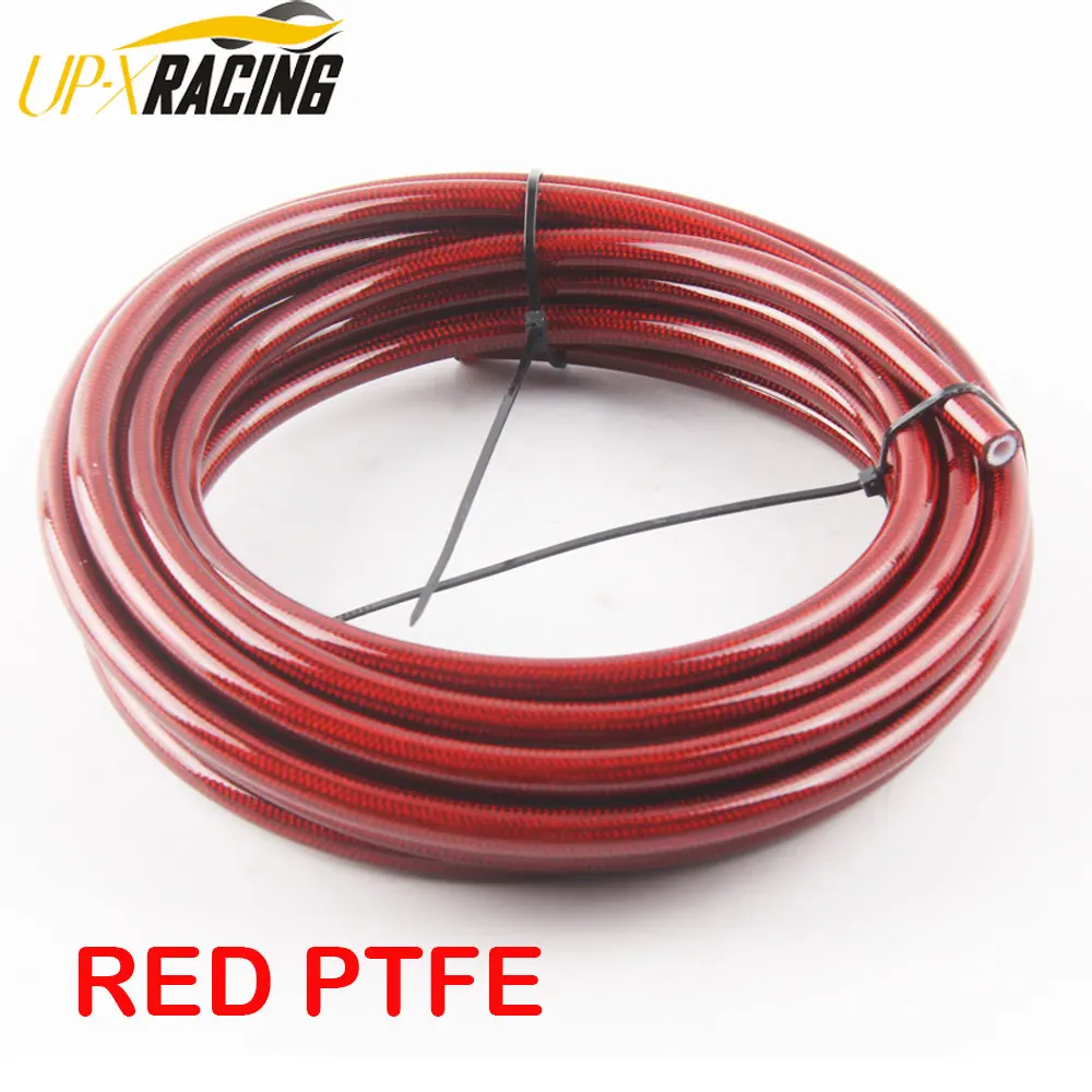 5m/lot AN3 braided Stainless Steel Ptfe brake line hose FLUID HYDRAULIC Precise Brake Hose PU cover Motorcycle Gas Oil Fuel Line