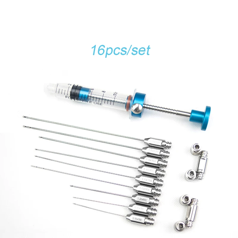 

Fat Inflitration Cannula Fat Transfer Cannula Aspiration Cannula Metal Cap Syringe Cosmetology Micro Cannula liposuction tool