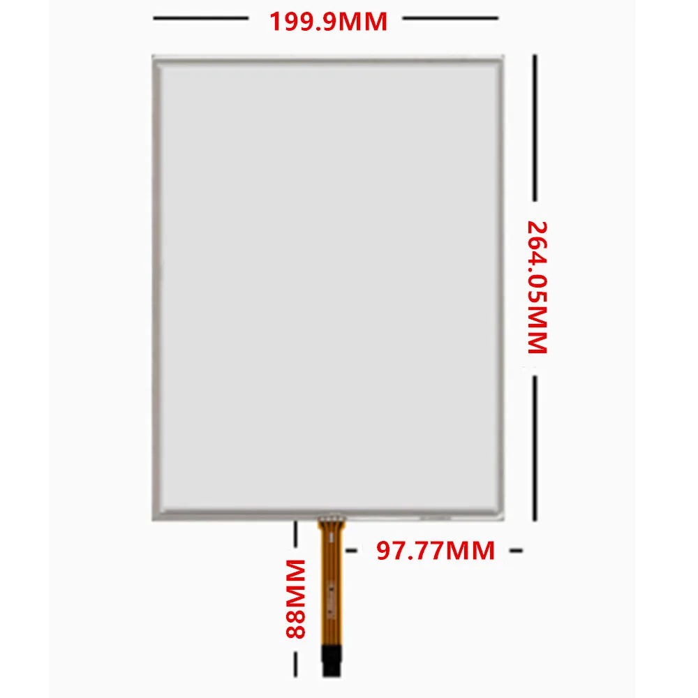 

12,1-дюймовый 200 мм * 264 мм 4-проводной промышленный резистивный сенсорный экран мультимедийный медицинский ЖК-дисплей сенсорная стеклянная панель замена