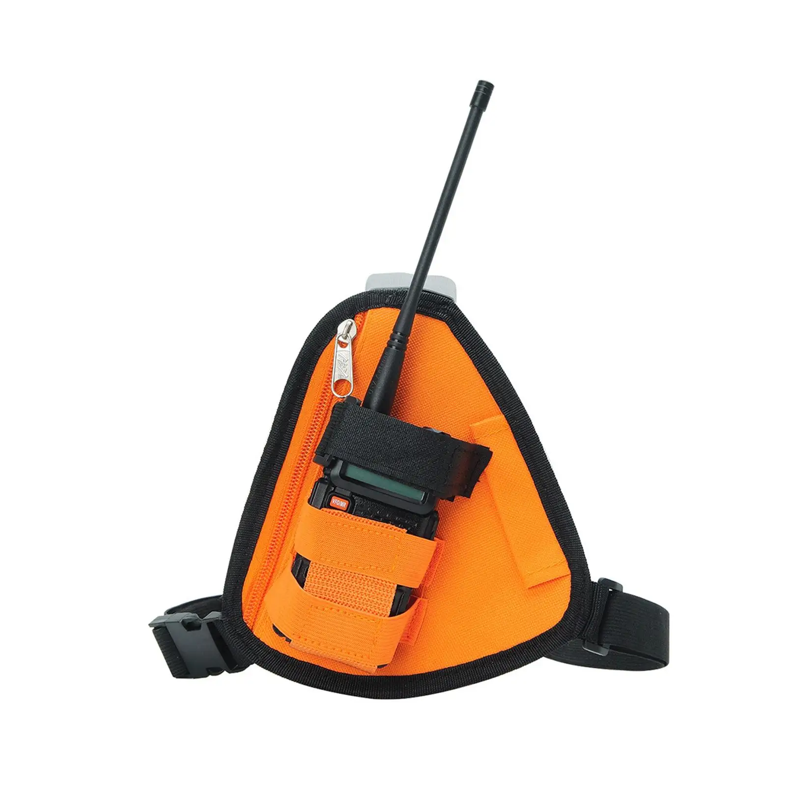 Walkie Talkie Chest Bag Adjustable Strap Oxford Cloth Two Way Radio Pouch Holder Portable Hands Free Harness for Outdoor Work